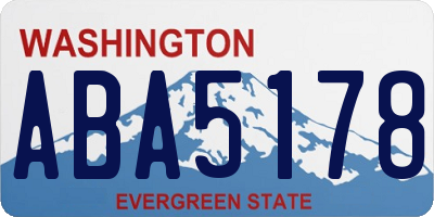 WA license plate ABA5178