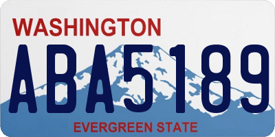 WA license plate ABA5189