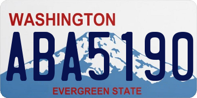WA license plate ABA5190