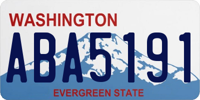 WA license plate ABA5191