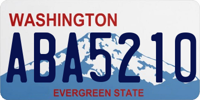 WA license plate ABA5210