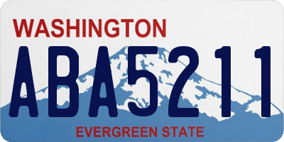 WA license plate ABA5211