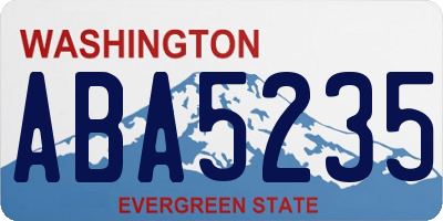 WA license plate ABA5235