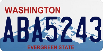 WA license plate ABA5243