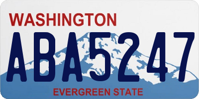 WA license plate ABA5247