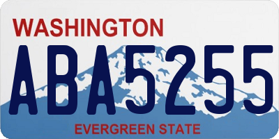 WA license plate ABA5255