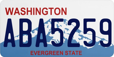 WA license plate ABA5259