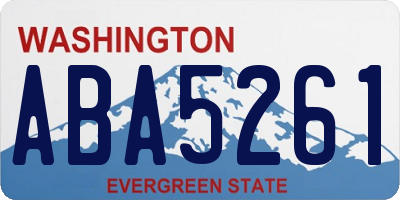 WA license plate ABA5261