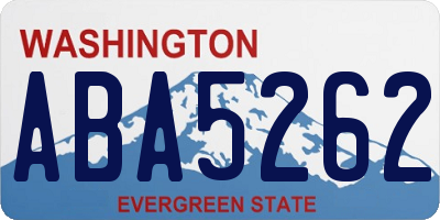 WA license plate ABA5262