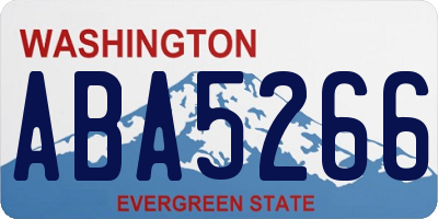 WA license plate ABA5266