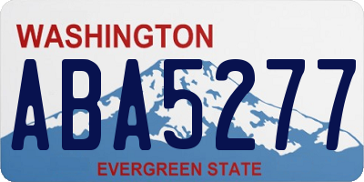 WA license plate ABA5277