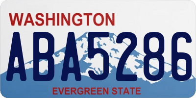 WA license plate ABA5286