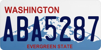 WA license plate ABA5287