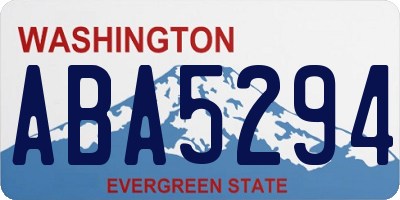 WA license plate ABA5294