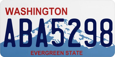 WA license plate ABA5298