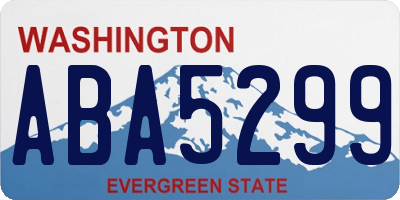 WA license plate ABA5299