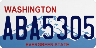 WA license plate ABA5305