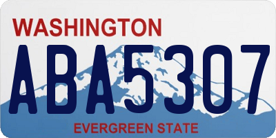 WA license plate ABA5307