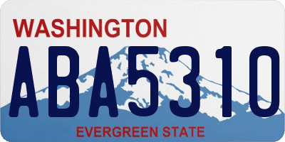 WA license plate ABA5310