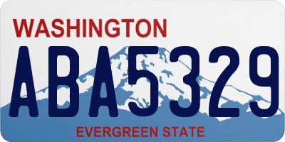 WA license plate ABA5329