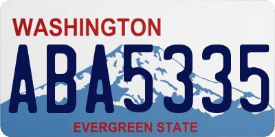 WA license plate ABA5335