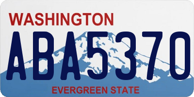 WA license plate ABA5370