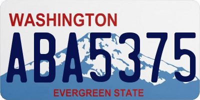 WA license plate ABA5375