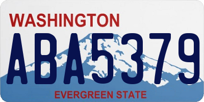 WA license plate ABA5379