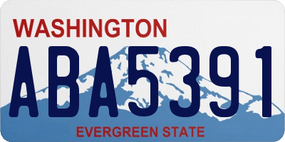 WA license plate ABA5391