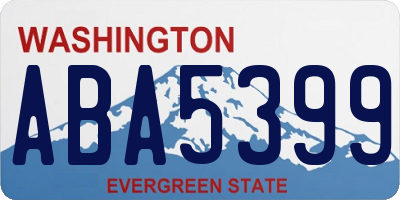WA license plate ABA5399