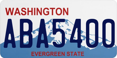 WA license plate ABA5400