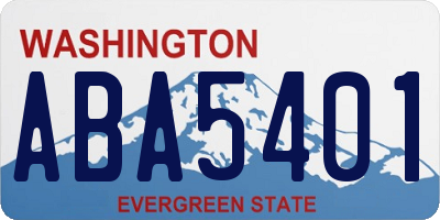 WA license plate ABA5401