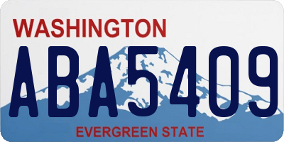 WA license plate ABA5409