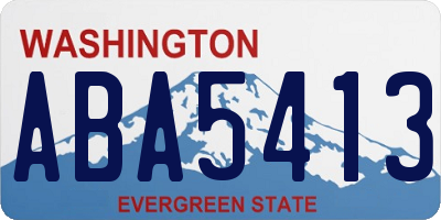 WA license plate ABA5413