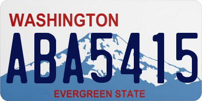 WA license plate ABA5415