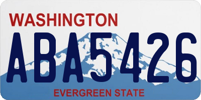 WA license plate ABA5426