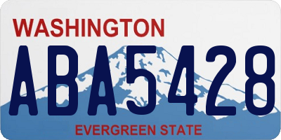 WA license plate ABA5428