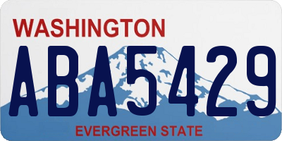 WA license plate ABA5429