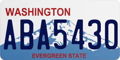 WA license plate ABA5430