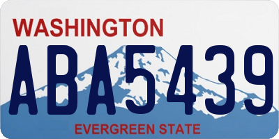 WA license plate ABA5439