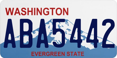 WA license plate ABA5442