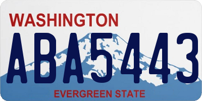 WA license plate ABA5443
