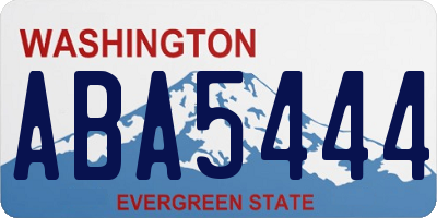 WA license plate ABA5444