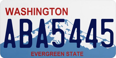WA license plate ABA5445