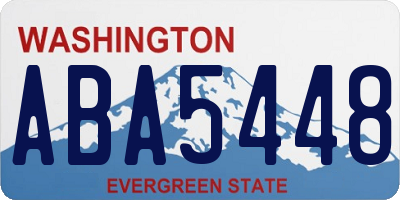 WA license plate ABA5448