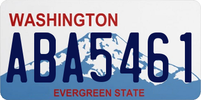 WA license plate ABA5461