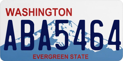 WA license plate ABA5464