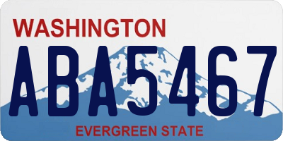 WA license plate ABA5467