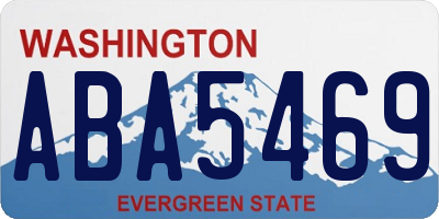 WA license plate ABA5469