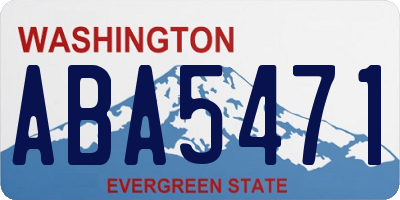 WA license plate ABA5471